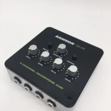 Самсон QH4 портативный 4-канальный усилитель для наушников аудио стерео DJ мониторинг усилитель для наушников с адаптером питания задние фоны для студийной съемки