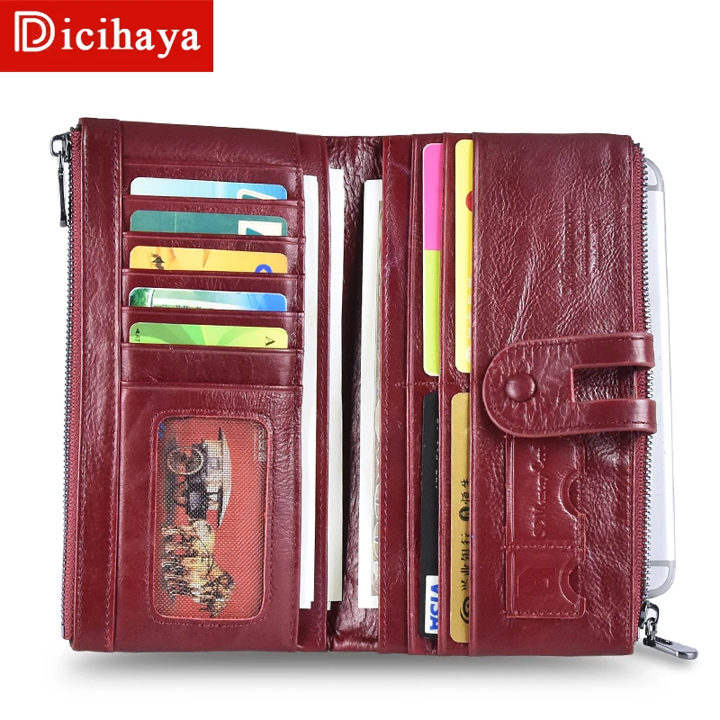 Продажа DICIHAYA, хит продаж, женский клатч, натуральная кожа, кошельки, новинка, Женский Длинный кошелек, Женский кошелек на молнии, сумочка для денег, к...
