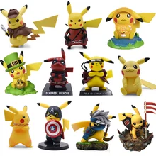20cm Nendoroid Anime Cute Detetive Pikachu Dolls Cosplay Deadpool American Captain Naruto PVC Action Figure Collection Model Toy 20cm Nendoroid Anime Cute Detetive Pikachu Dolls Cosplay Deadpool American Captain Naruto PVC Action Figure Collection Model Toy