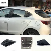 2 шт./лот ABS углеродного волокна зерна заднего стекла затвора c столб затвора украшения крышки для- Mazda 3