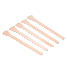 10 шт Деревянный вощеный шпатель для воска языка одноразовые бамбуковые палочки для удаления волос крем-палочка для воска тела Уход за волосами