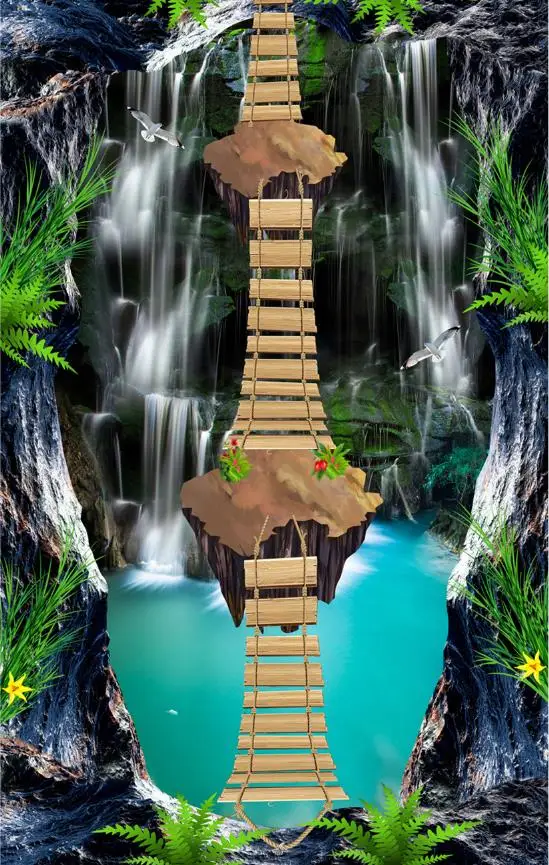 3d Flooring Customize Wallpaper For Walls 3 D Landscape Cliff Images, Photos, Reviews
