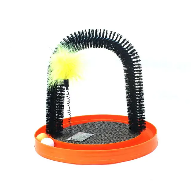 Cat scratcher plate wear resistant Pet Brush Comb Play Cat Toy Plastic