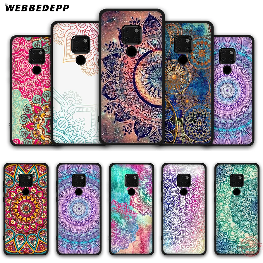 

WEBBEDEPP Mandala Flower Soft Case for Huawei Mate 30 10 20 Pro Lite Nova 2i 3 3i 4 5i 2 Lite Cases