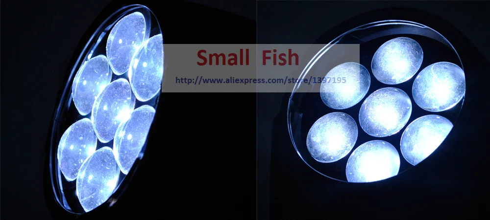 4xlot 110 Вт LED Moving Head Zoom Light Mini 7*15 Высокая мощность RGBW 4в1 смешивание цветов DMX 10/14
