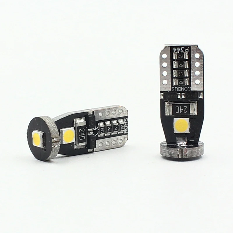T10 светодиодный Белый 3SMD 5050 Светодиодный светильник для автомобиля W5w 194 168 CANBUS