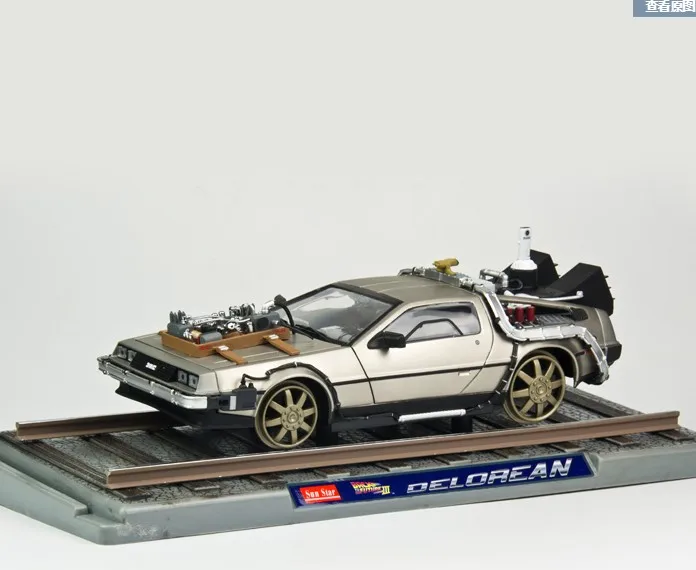 1:18 весы Назад в будущее 3 delorean DMC 12 scifi модель автомобиля рождественский подарок