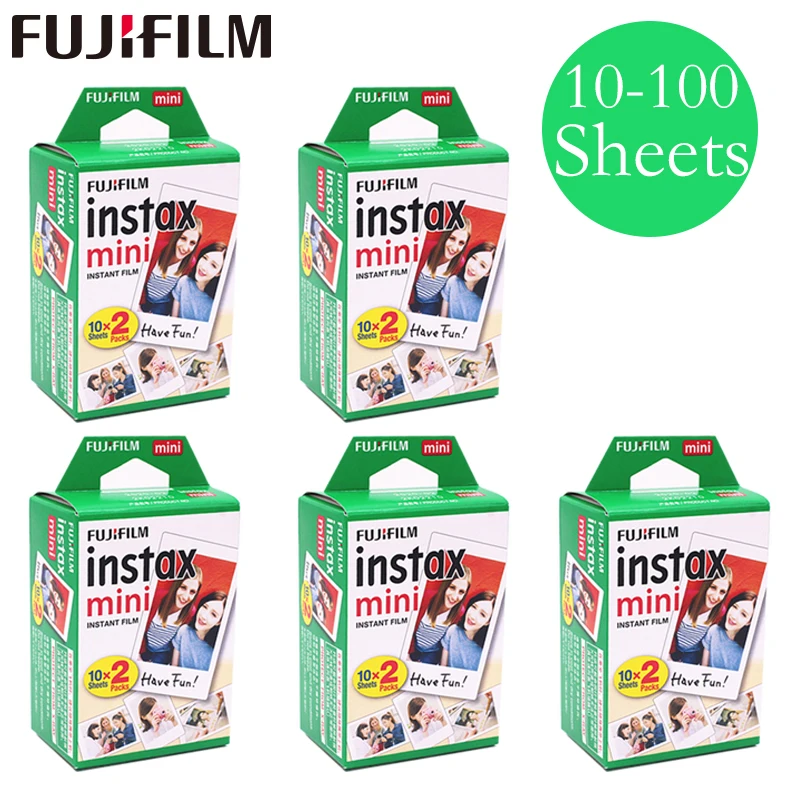 20-100 листов Fuji Fujifilm instax mini 9 8 пленок белые кромки пленки для мгновенного мини 9 8 7 s 25 50 s 9 90 камера Sp-2 фотобумага