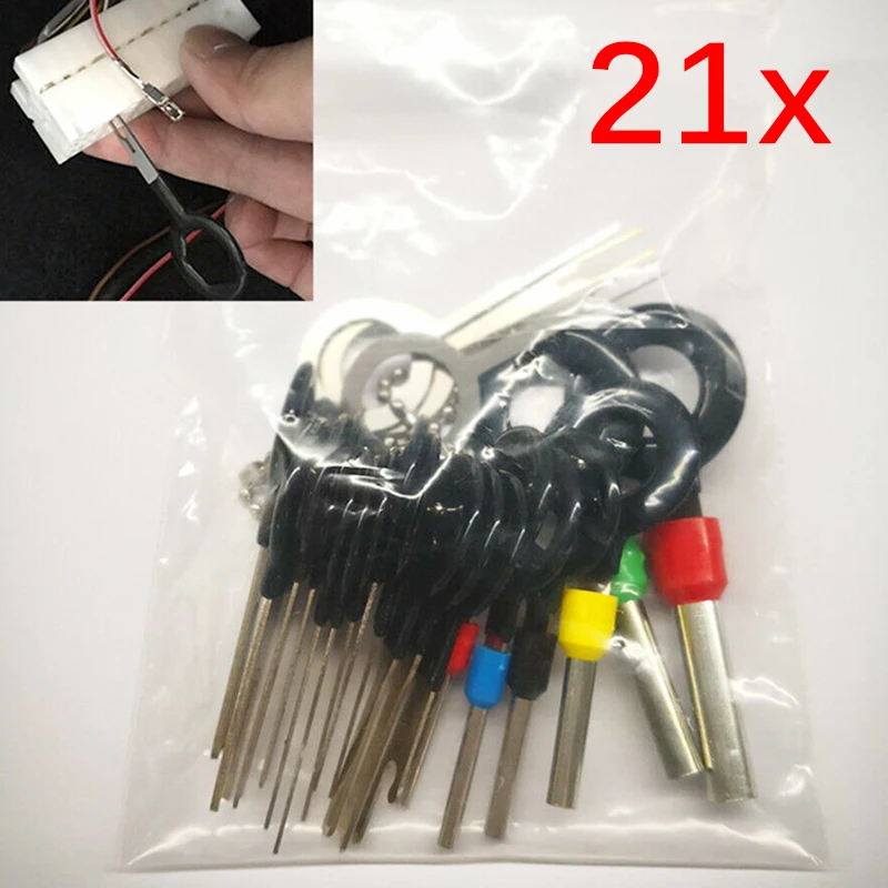 

Electrical Set Circuit Needle Tools Connector Pin Puller Terminal Removal 21Pcs Motorcycle Extractor