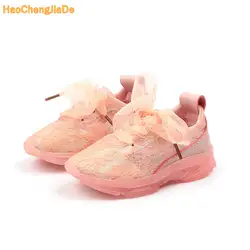 Многоцветный шифон шнурки Для женщин кроссовки спортивная обувь шнуровка 2018 высокое качество размеры ребенка Туфли принцессы шнуровка