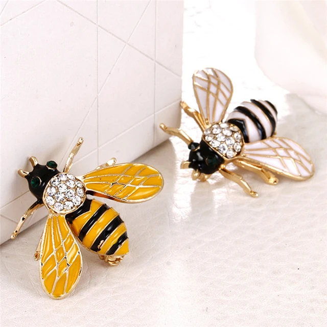 Fashion Women Girl Enamel Cute Bee Animal Incsect Scarf Shawl Brooch Pin