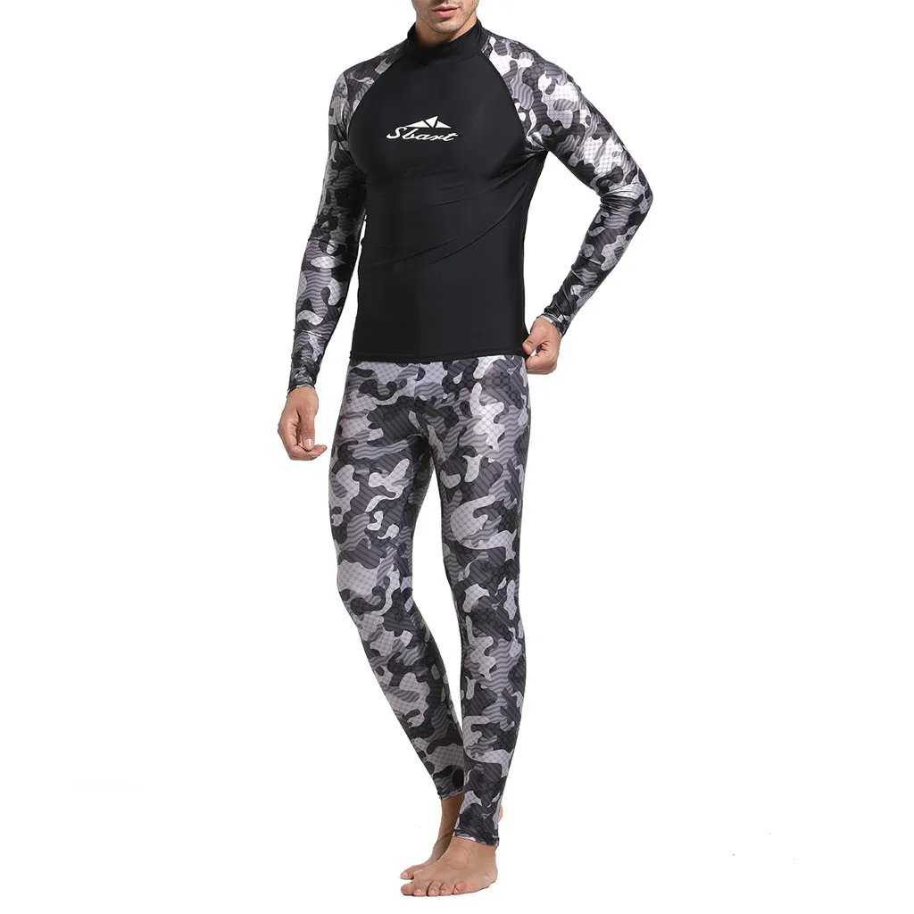 Perimedes Мужская рубашка для плавания для дайвинга Camo rashguard Женская одежда для серфинга пляжный купальный костюм с защитой от ультрафиолетового излучения цельный купальник на молнии# g35