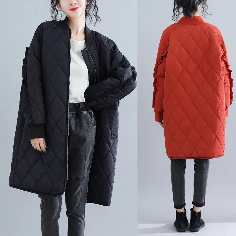 

Extra large code Women Winter Jacket 2018 New Temperament Fashion Loose parka women down winter coat Warm Jacket Female Overcoat