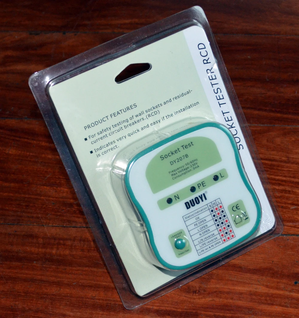 

1 PCS DUOYI OUTLET SAFETY TESTER DY207B RCD ECLB Socket Tester EU Plug