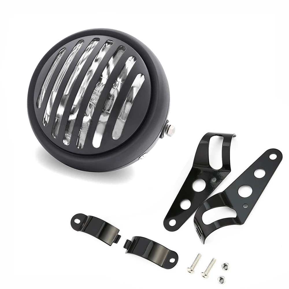 

35W Halogen Motorcycle Headlight Head lights Headlamp Bulb For Cafe Racer Harley Sportster 883 1200 Custom Bobber Cruiser