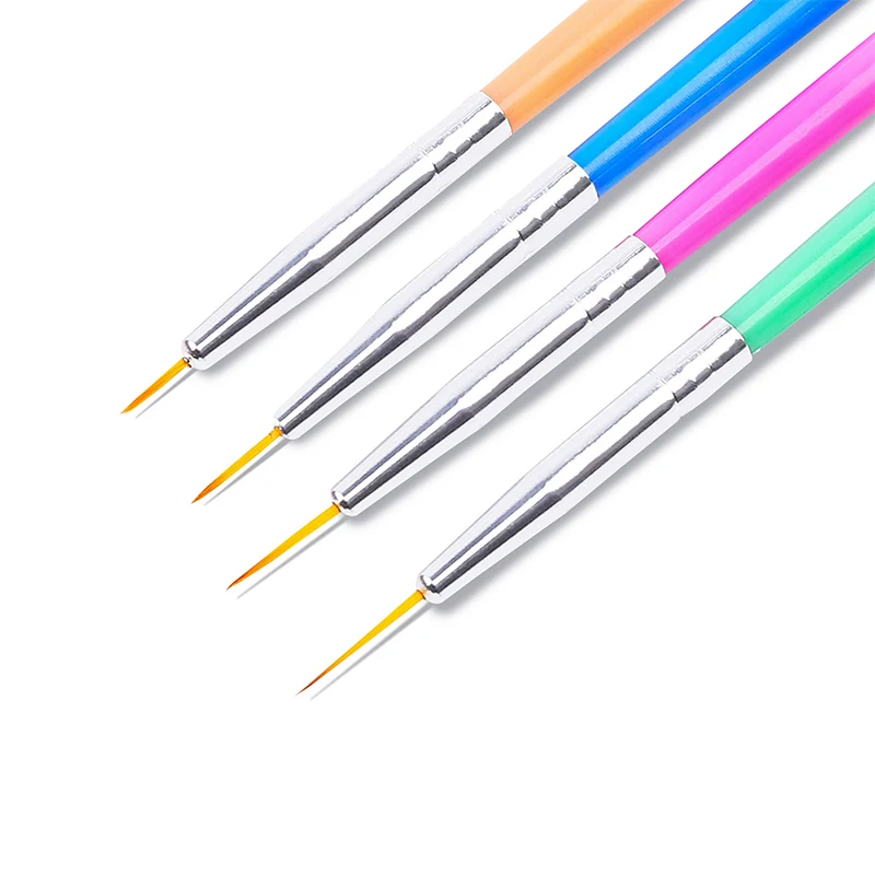4 шт./компл. градиент цвета ногтей кисть для лайнера для рисования Рисование резьба ручка Профессиональные кисти для УФ-геля набор маникюрных инструментов
