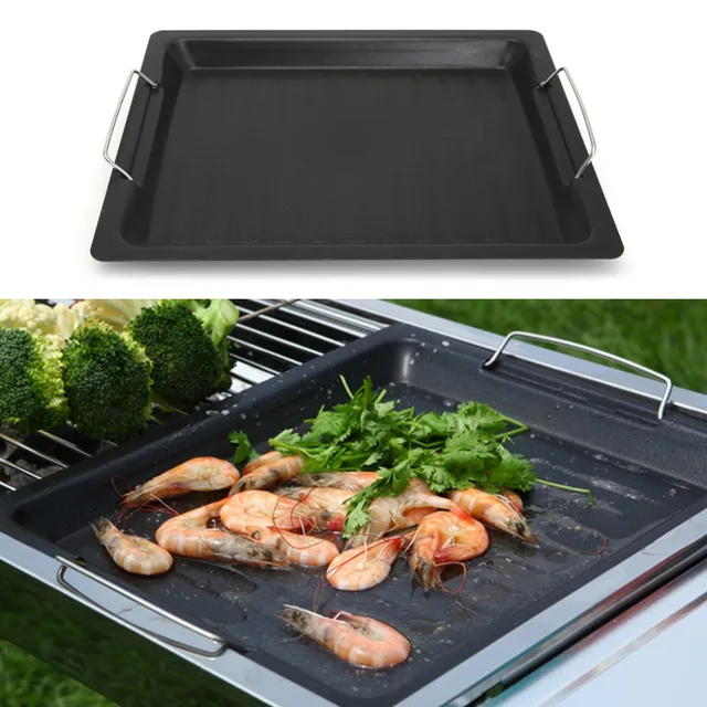 1 PC Nonstick Griddle Plate Grill Pan Kitchen BBQ Hob Pans Outdoors