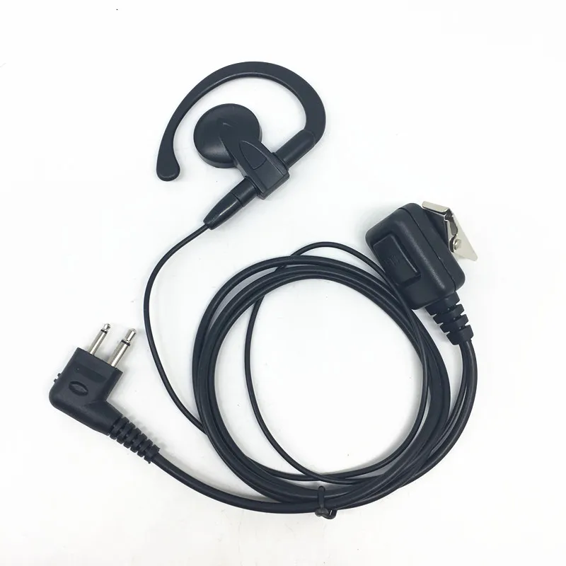 2x big Clamp collar PTT M plug 2pins headphone for motorola cp040 cp140 ep450 cp150 gp3188 dep450 dp1400 gp300 etc walkie talkie