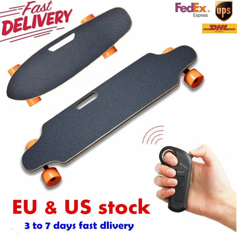 Four Wheel Electric Skateboard With Wireless Remote Controller E Scooter Small Fish Plate Skate Board for Adults - Цена: 12 104,07 - 29 486,32 руб.
