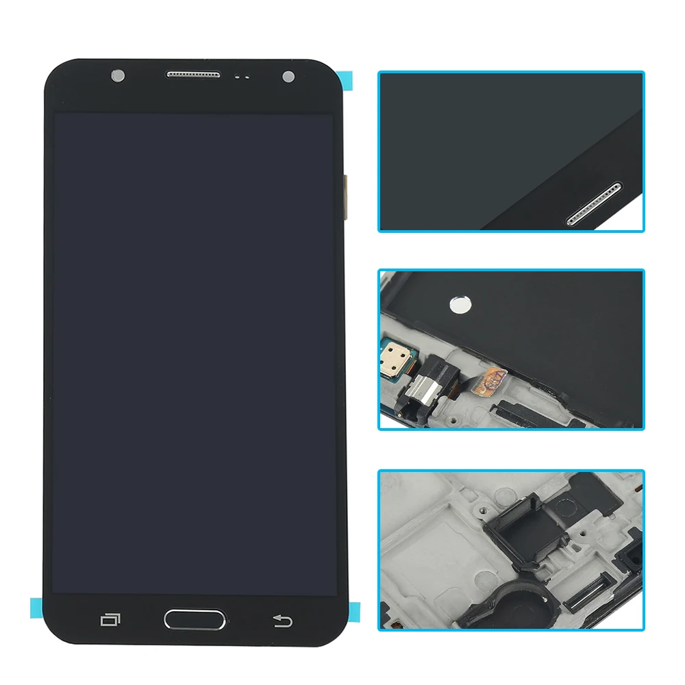 

100% High Quality for Samsung J7 Lcd Display for Samsung J7 J700F J700M J700H Lcd Touch Screen Digitizer with Frame