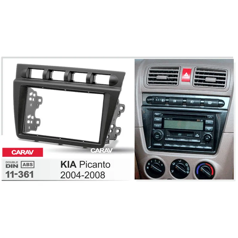 Двойная Din радиосвязь для KIA Picanto комплект установки стерео аудиопанели адаптер