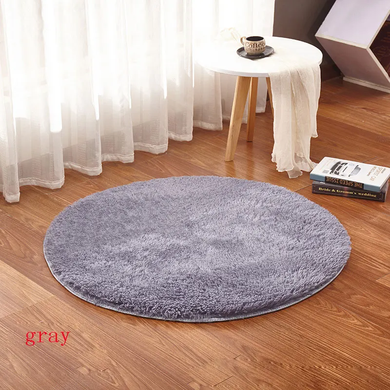 Us 7 39 30 Off 4colors Soft Artificial Fur Rug Fluffy Round Rug Carpets For Living Room Bathroom Bedroom Mat Kids Room Warm Long Plush Rugs In