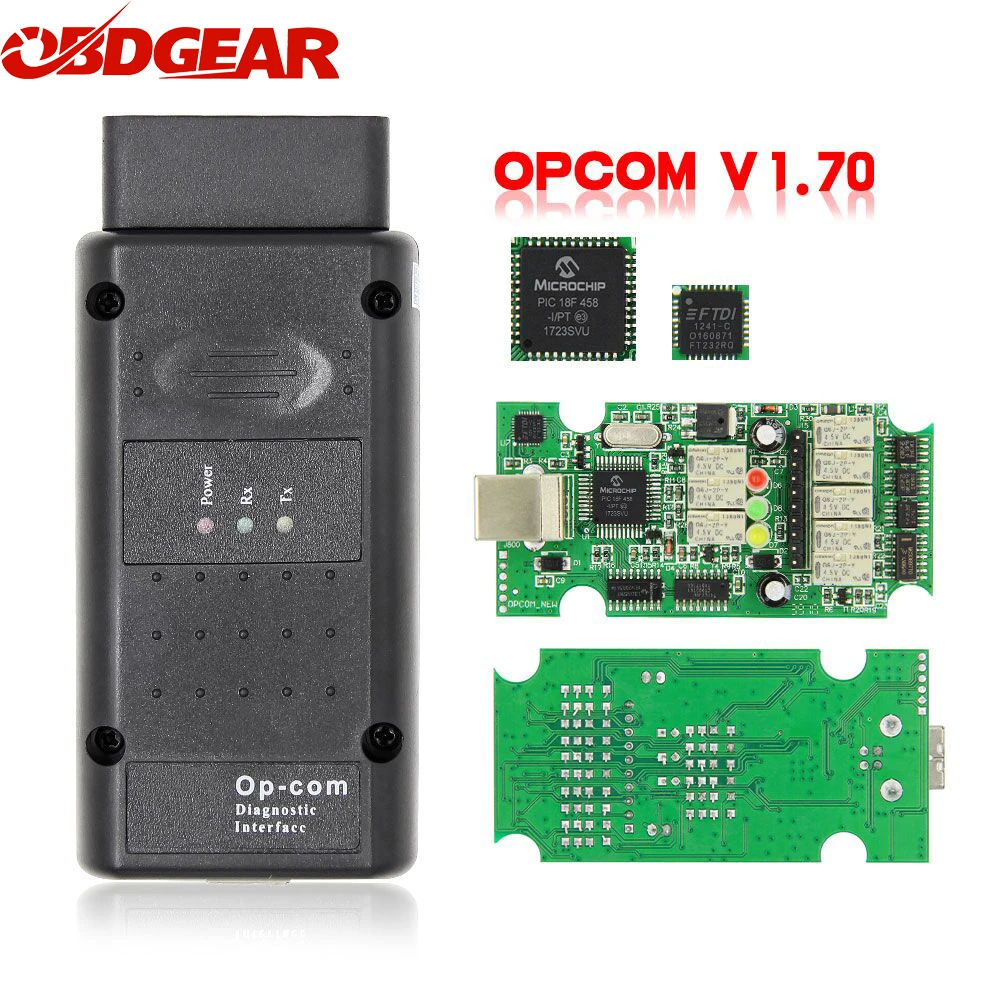 Op com V1.70 V1.78 V1.99 с PIC18F458 FTDI op OBD2 Авто диагностический инструмент для Opel OPCOM шина сети