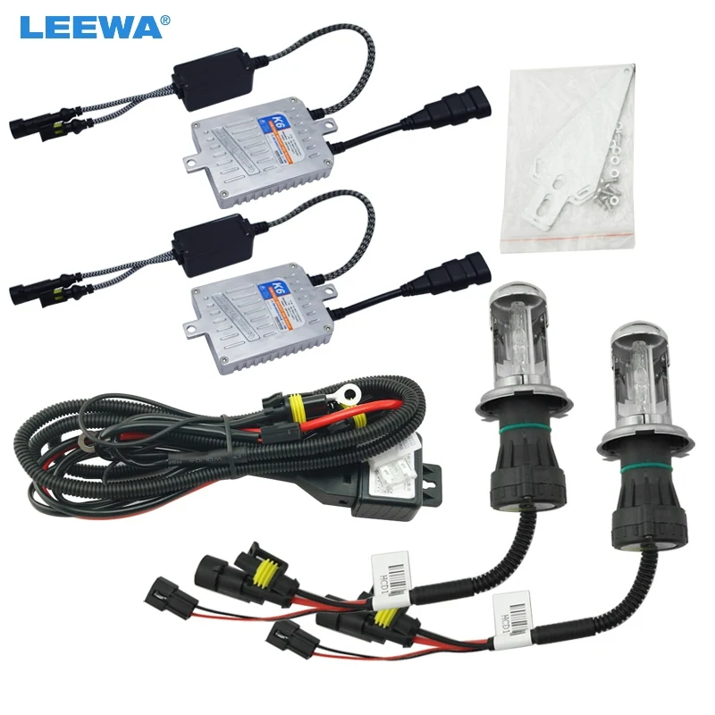 LEEWA 1 комплект автомобисветильник фара AC 12 В 55 Вт H4 HID ксеноновая лампа