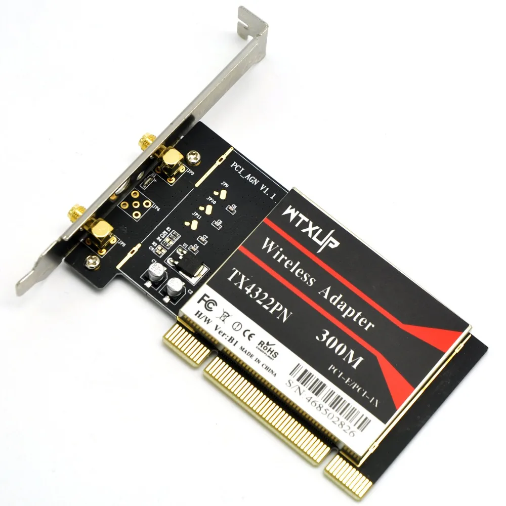 WTXUP для Broadcom BCM43224 802.11n 300 Мбит/с беспроводная Wi Fi карта настольный адаптер PCI WiFi