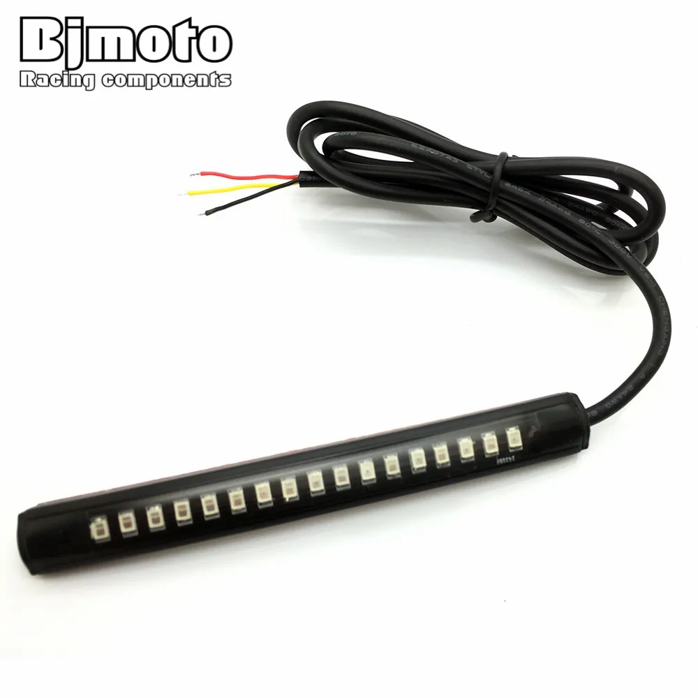 BJMOTO Универсальный 2835SMD светодиодный автомобильный гибкий поворотник для мотоцикла и Runingn светильник для номерного знака