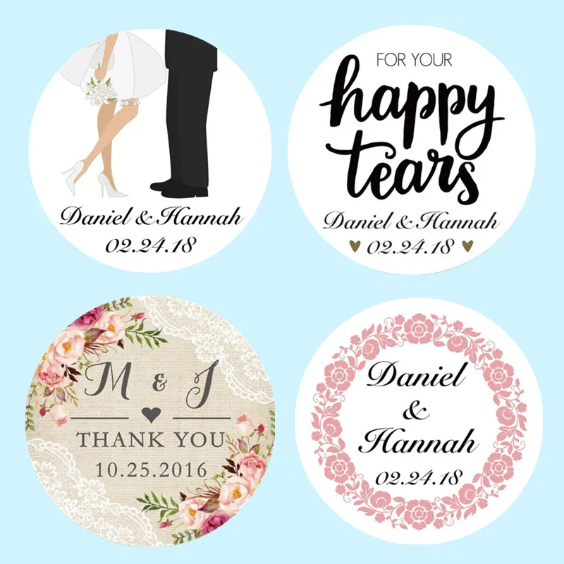 

Customized100pcs Personalized Wedding Stickers, Logos, Birthday Candy Boxes Tags, Bottle Stickers Labels, Invitation Seals