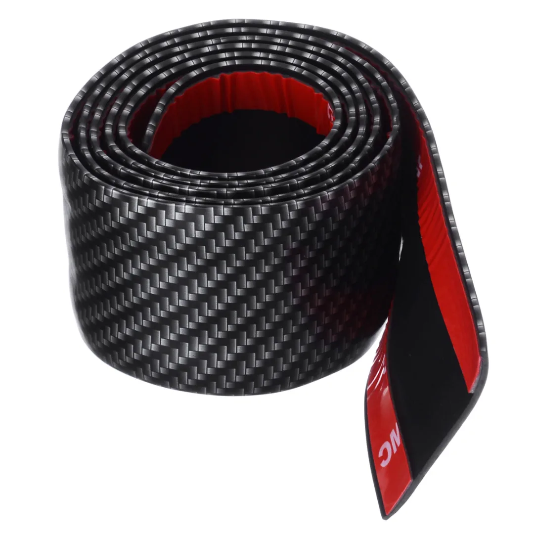 For Car Styling 3/5/7/10CM 1M Car Carbon Style Rubber Moulding Strip Soft Black Door Sill Protector Edge Guard Stickers Mayitr