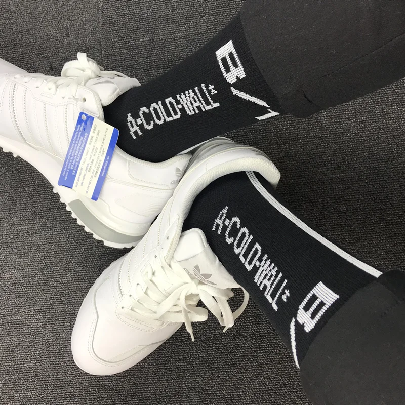 

2018 Men Women ACW Long Socks Cotton Socks Streetwear Kanye West Hip Hop Harajuku Thick Letter B/1 gift medias socks funny socks