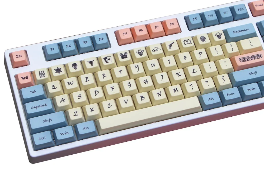 Стиль Вестерн XDAS профиль keycap 143/186 краситель сублимированный filco/DUCK/Ikbc MX Переключатель механическая клавиатура keycap, только keycaps