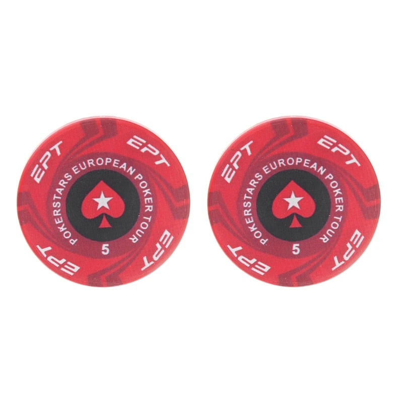 2 шт 4 см EPT керамические фишки для покера европейские Pokers Tour Texas Hold'em монеты для казино - Цвет: 5