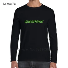 La maxpa сделать свой собственный Greenpeace Новинка Для мужчин футболка прямая футболка одежда круглый вырез горловины Футболка Большой