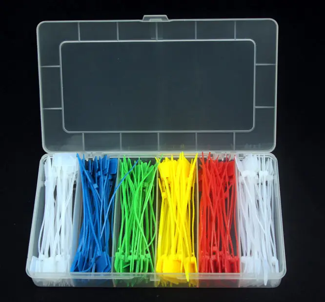 

180 Pcs 4.5" Marker Zip Ties Nylon Cable Zip Tie Marker Cable Wire Ties 5 color