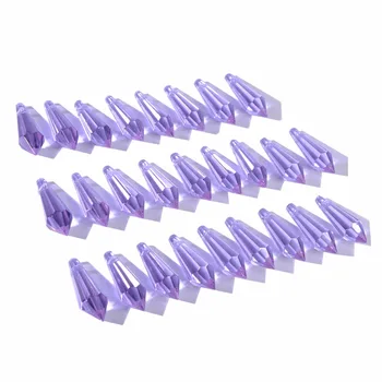 

38MM 50Pcs/Bag Lilac Glass Crystal Chandelier Lamp Lighting Part Prisms Drops Pendants Lighting Decoration Hanging Prism