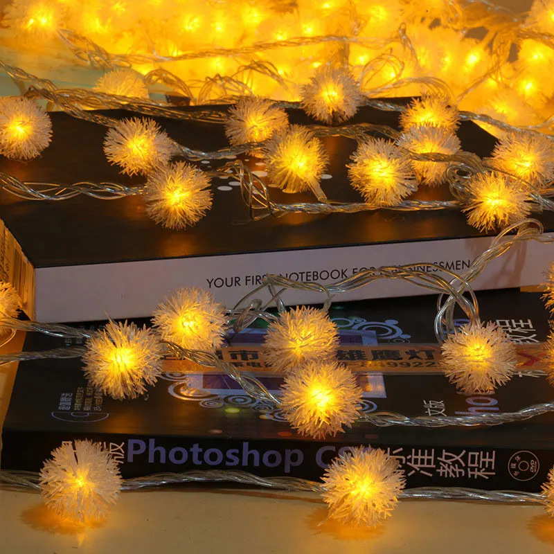 2.5M 20LEDs Christmas Snowball LED String Light Remote Control Fairy Lights Holiday Party Wedding Decoration Battery String Lamp (27)