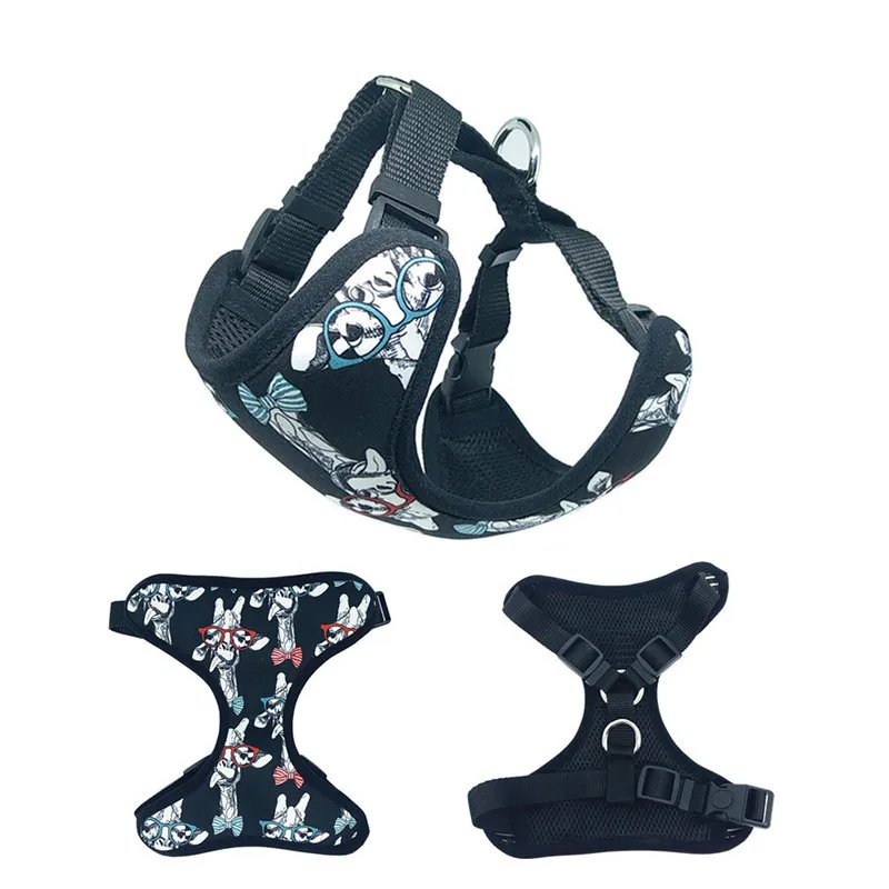 

REVERSIBLE Adjustable Soft neoprene Breathable Dog Cat Control dog Harness for Pet puppy collar Chest Strap,Stretch Fabric vest