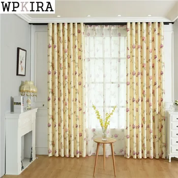 

Modern Style Luxury Window Blackout Floral Curtain For Kitchen Living Room Blackout Curtain Floral Rustic Customized S011&30