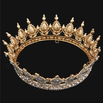 

Birthday Handmade Rhinestone Bridal Crown Tiaras Silver Crystal Diadem Tiaras for Bride Headbands Wedding Hair Accessories