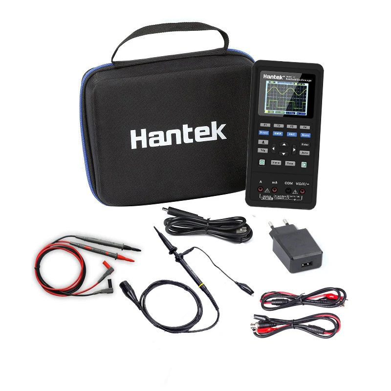 Hantek 3 in1 цифровой Портативный осциллограф+ генератор сигналов+ мультиметр USB 2 канала 40 МГц 70 МГц осциллограф клип зонда метр тестер