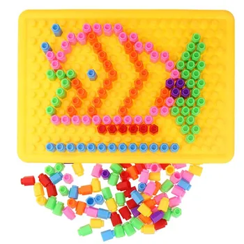

Free shipping combination of inserting plate disc wisdom blocks toys nail mushrooms puzzle children puzzle toy