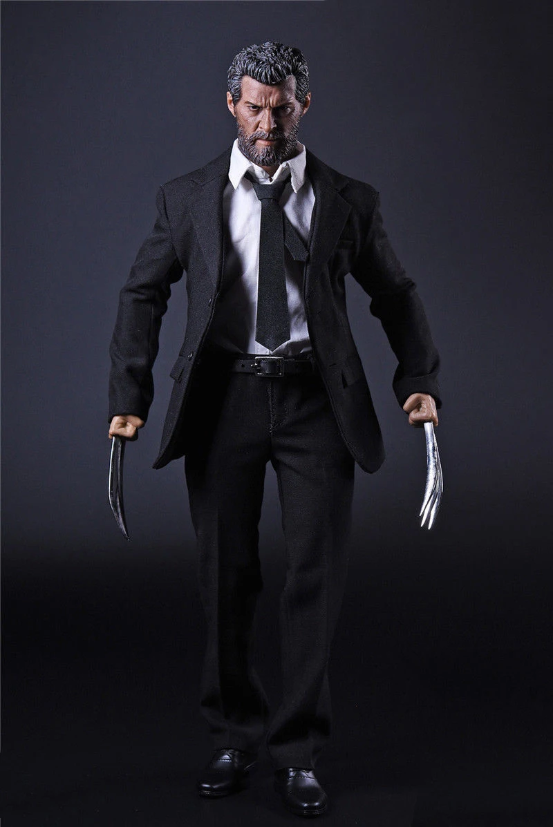 X-man Росомаха, Логан 1/6 масштаб деловой костюм комплект одежды Когти для 12 дюймов фигурки Куклы тела