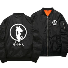 Anime Bomber Jacket Males/Boy 2017 Spring Dragon Ball Light-weight Skinny Baseball Jacket Style Zipper School Windbreaker Jacket