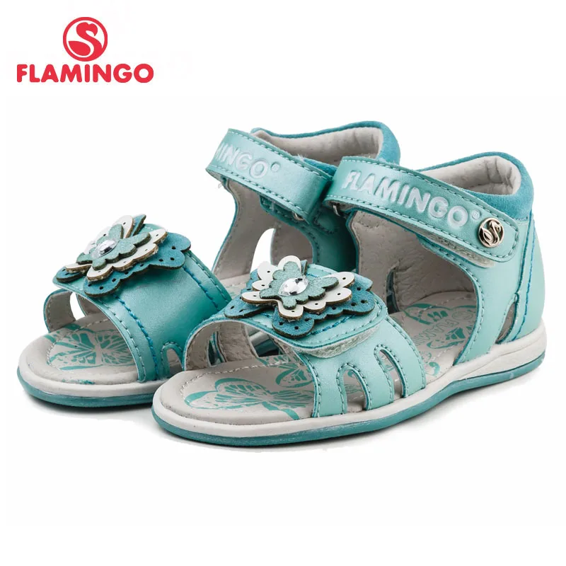 

FLAMINGO famous brand 2016 New Arrival Spring & Summer Kids Fashion High Quality sandals for girls 61-QS116/61-QS117