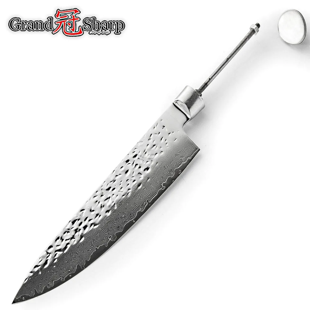 

Damascus Kitchen Knife 7.5" Japanese Damascus Blank Blade Chef's Kitchen Knives Chef Cooking Tools DIY Tool Stainless Steel