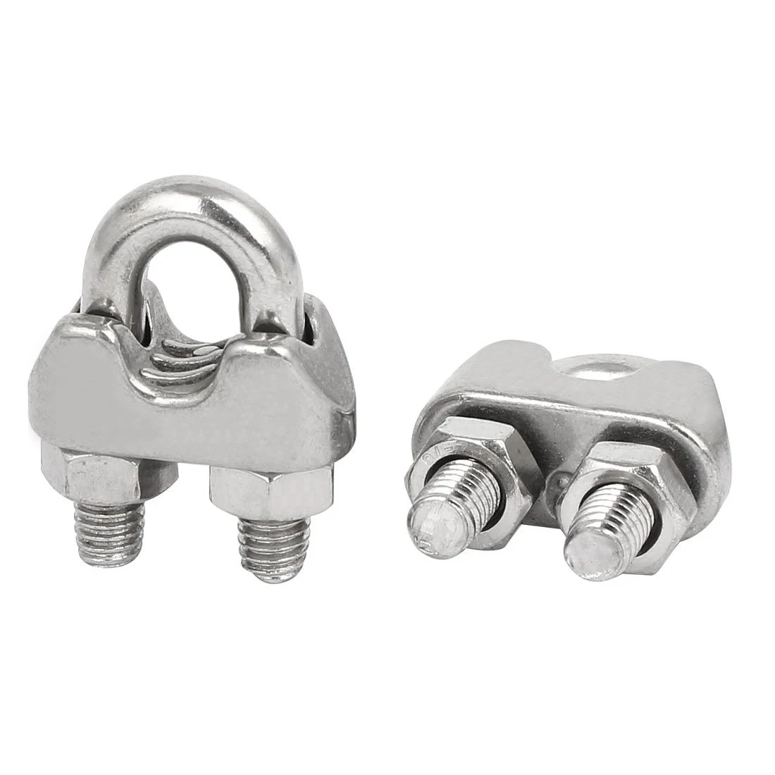 

THGS M6 1/4 Inch 304 Stainless Steel Saddle Clamps Cable Wire Rope Clips Fastener 12PCS
