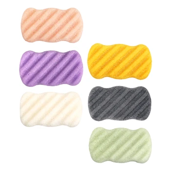 

6x Konjac Body Sponge - Activated Charcoal - 100% Full Natural, Eco-friendly - Gentle Exfoliating Sponge, Deep Cleansing